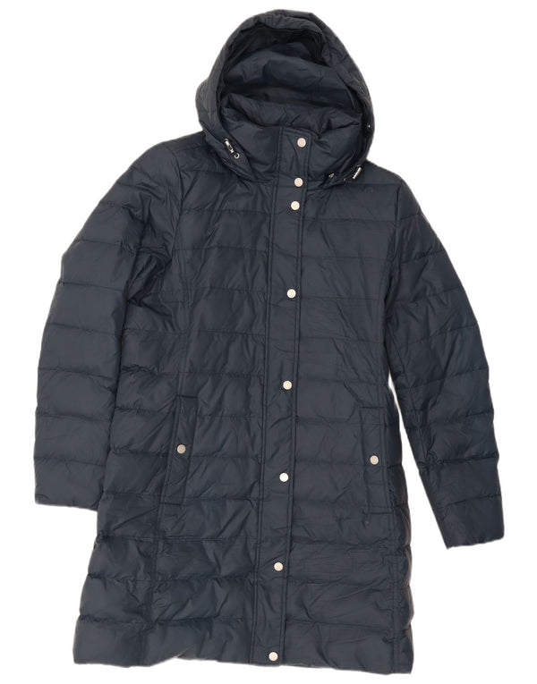 Tommy Hilfiger Abrigo acolchado con capucha para mujer UK 46 Grande Poliéster azul marino