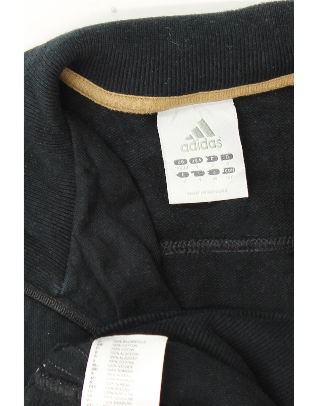 ADIDAS Chaqueta de chándal para hombre UK 36/38 Small Black Cotton