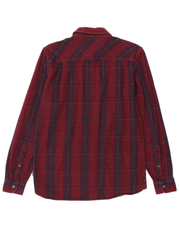 Hurley Camisa De Franela De Corte Clásico Para Hombre Algodón A Cuadros Granate Pequeño