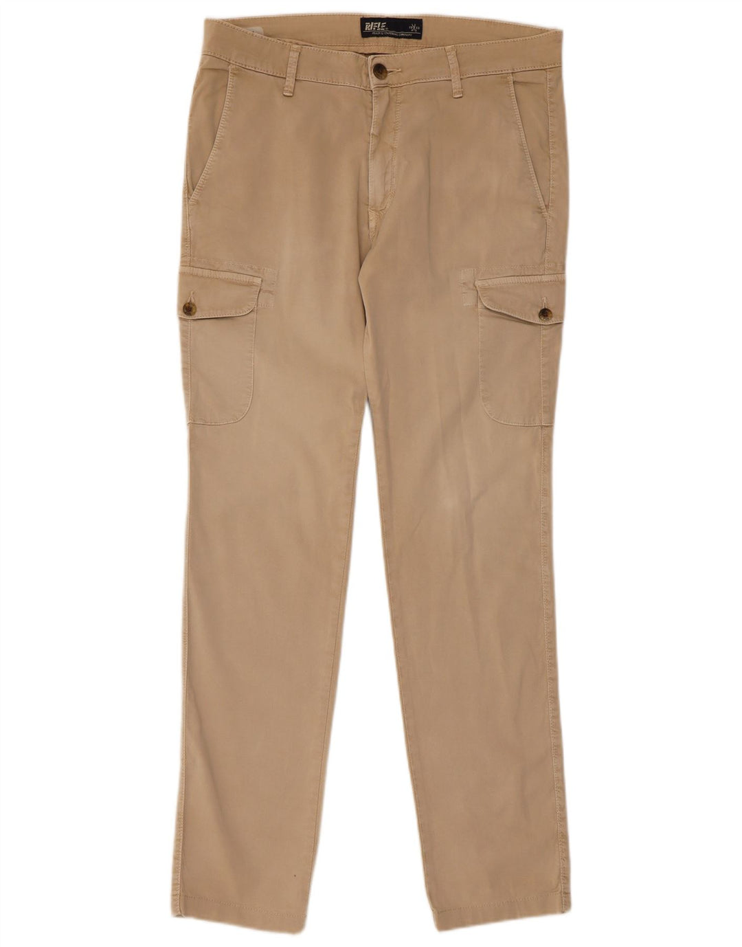 RIFLE Pantalones cargo ajustados para hombre W31 L30 Beige