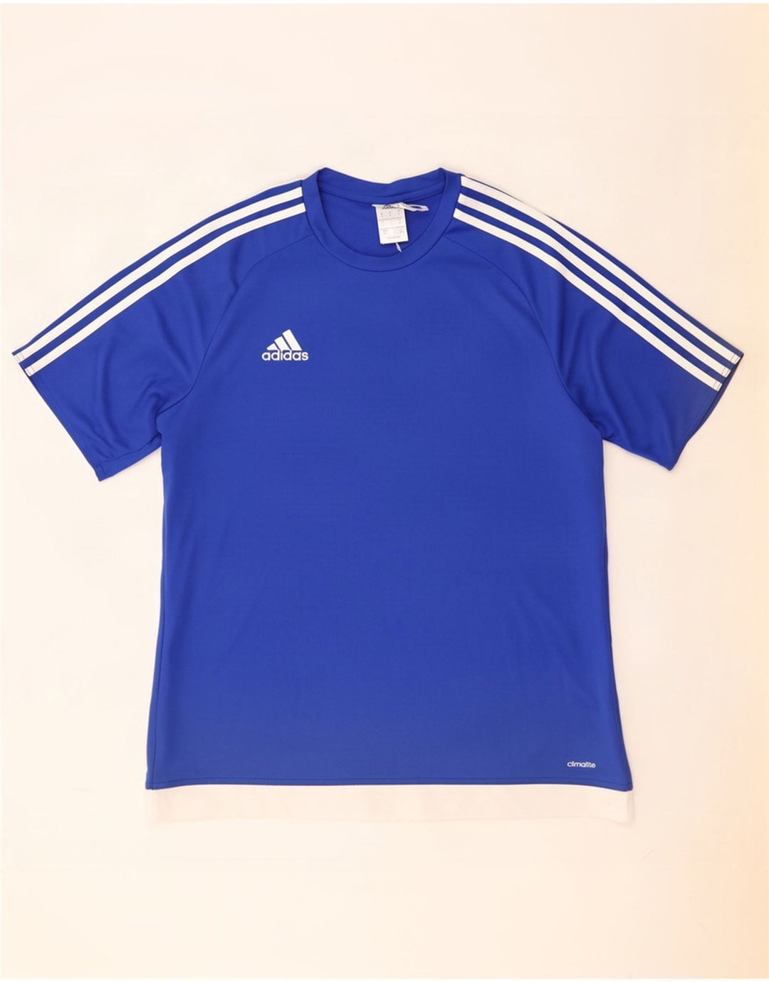 Adidas Mens Climalite Camiseta Top Grande Azul Colorblock