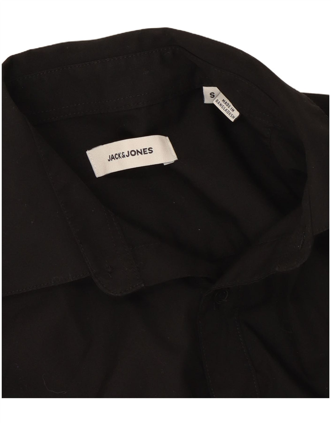 Camisa Jack & Jones Hombre Small Algodón Negro