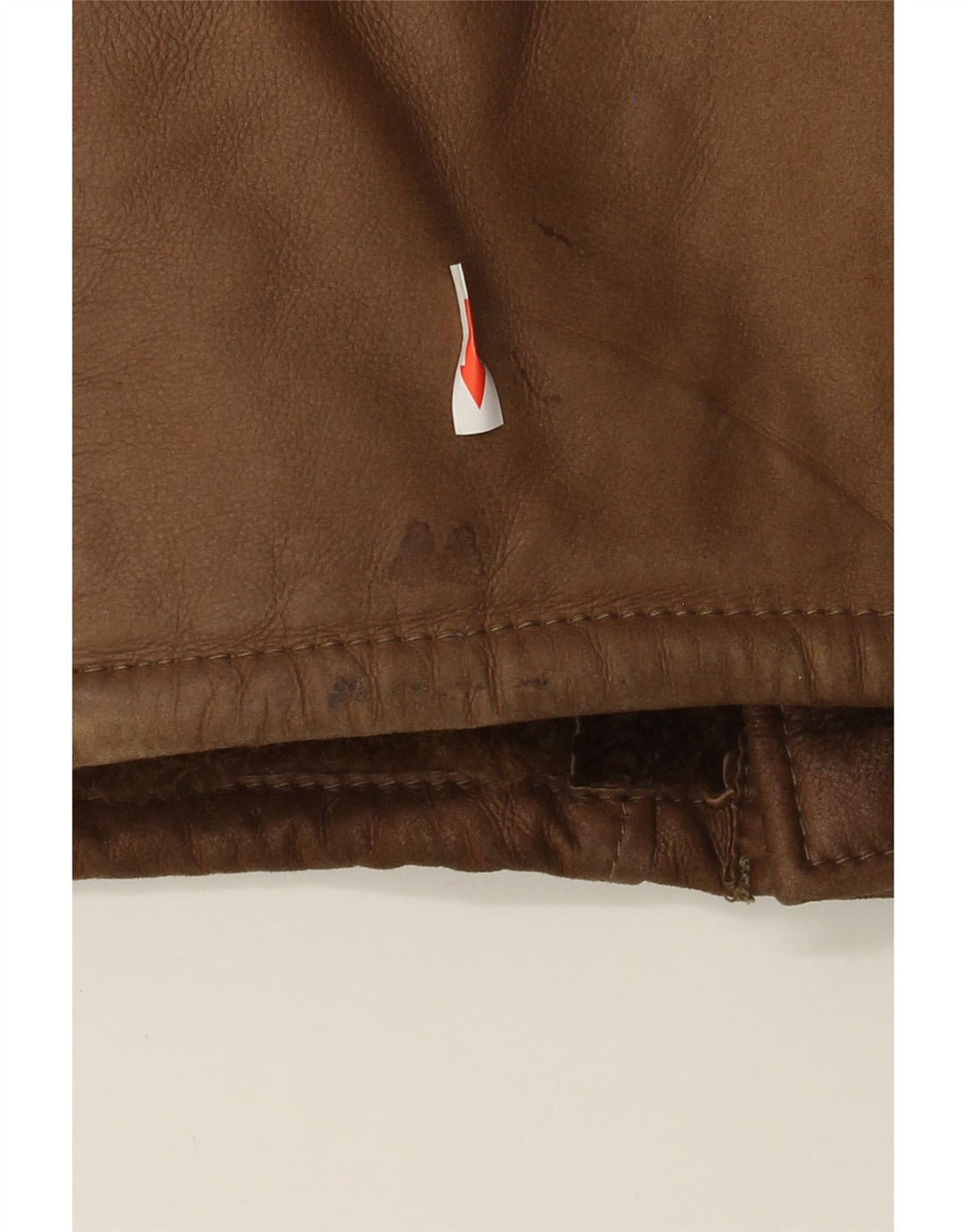 Vintage hombres shearling abrigo Reino Unido 38 marrón medio