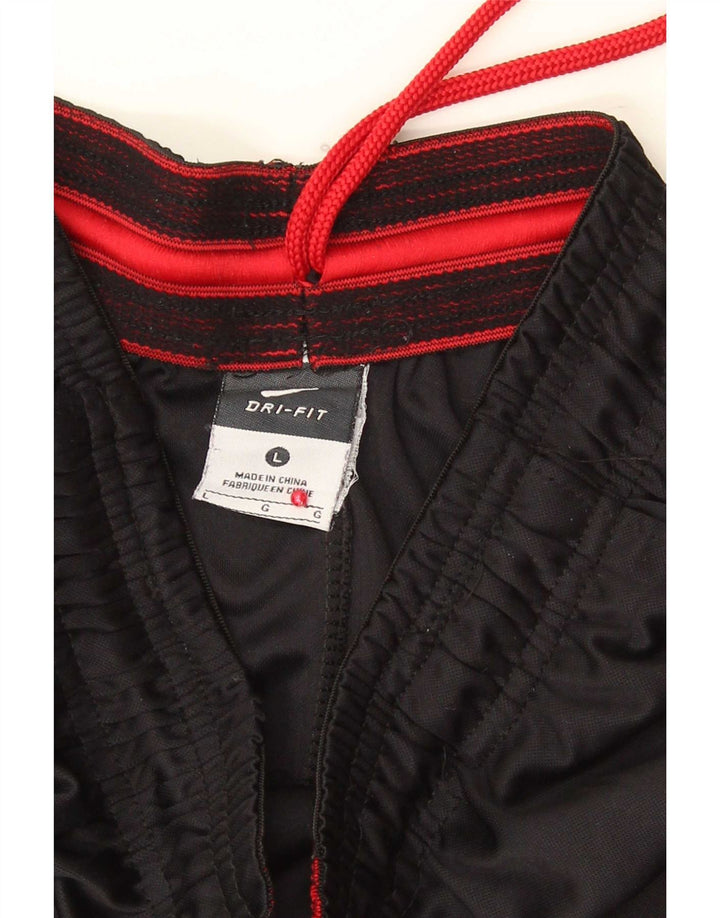 Nike Dri Fit Graphic - Pantalones cortos deportivos para hombre (poliéster a rayas), color negro