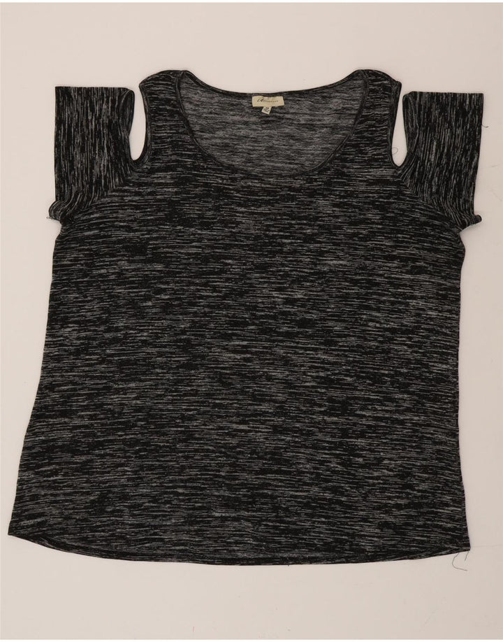 Marks & Spencer Blusa Autograph para Mujer Top UK 20 2XL Negro Moteado