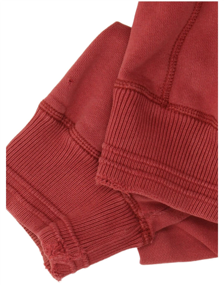 Fat Face Sudadera con capucha y cremallera para hombre, talla grande, algodón rojo