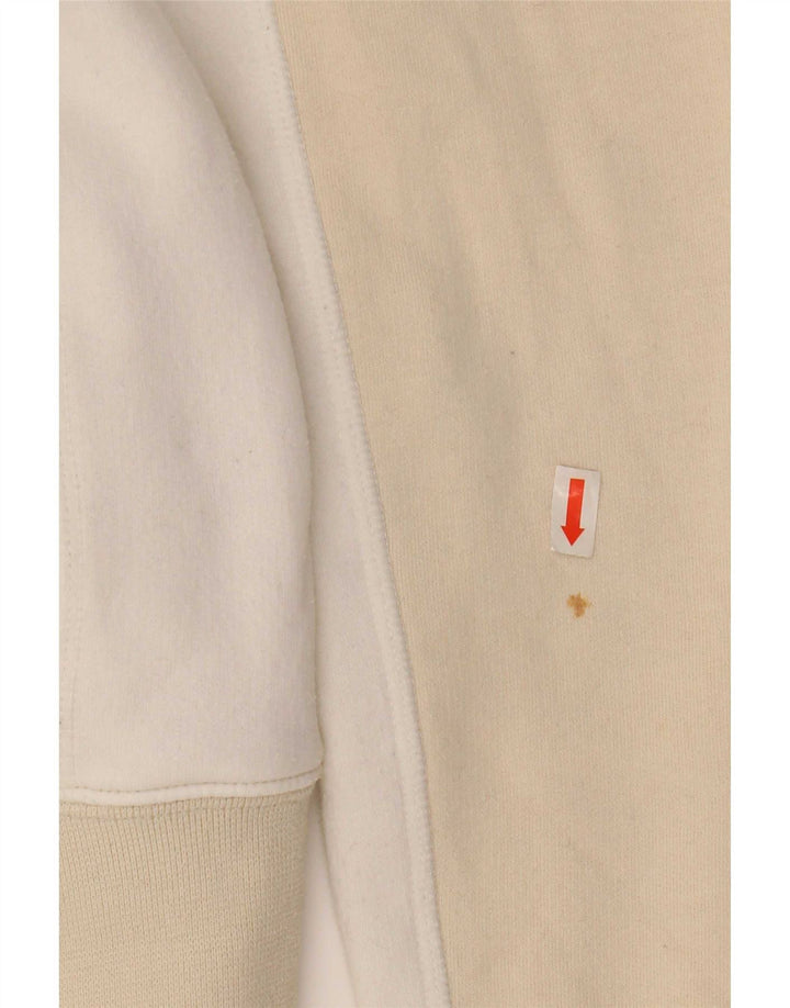 Kappa Mujer Zip Neck Sudadera Jumper UK 44 Medium Beige Colorblock