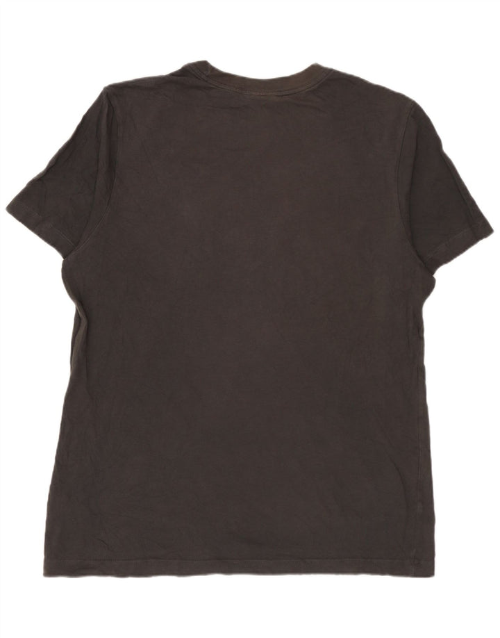 NIKE Camiseta gráfica para hombre Top mediano de algodón negro