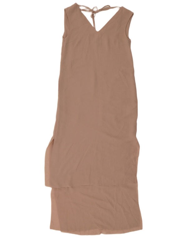 Cos Vestido largo sin mangas para mujer EU 34 XS Beige Poliéster