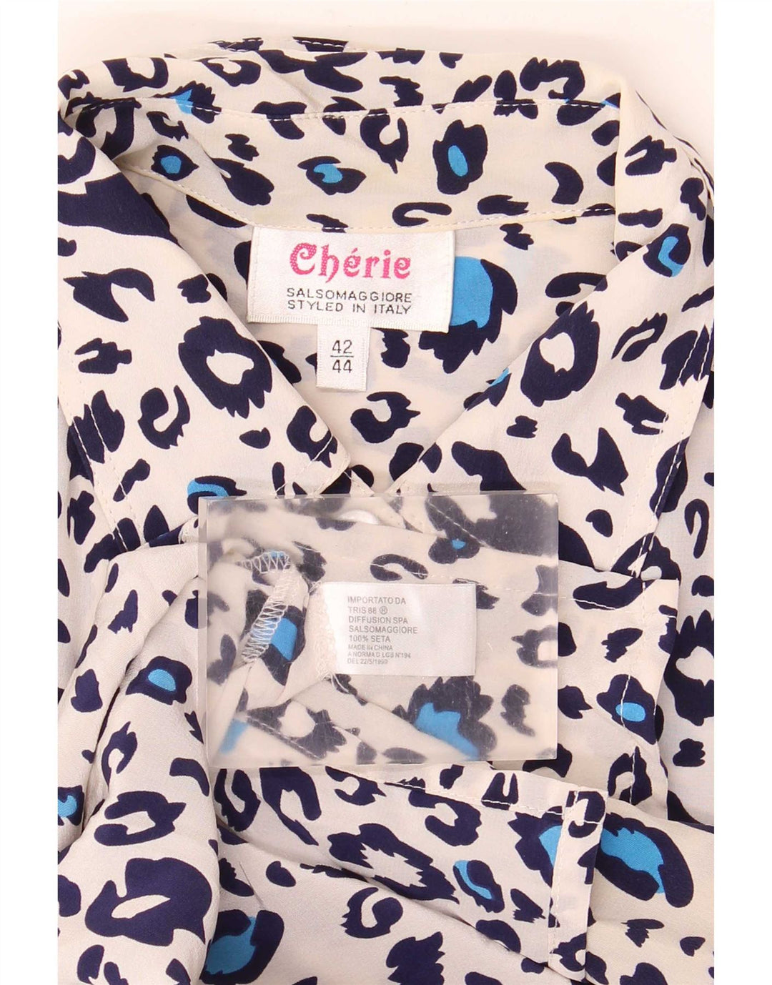 cherie Blusa Camisera Mujer IT 42/44 Medium Estampado Animal Multicolor