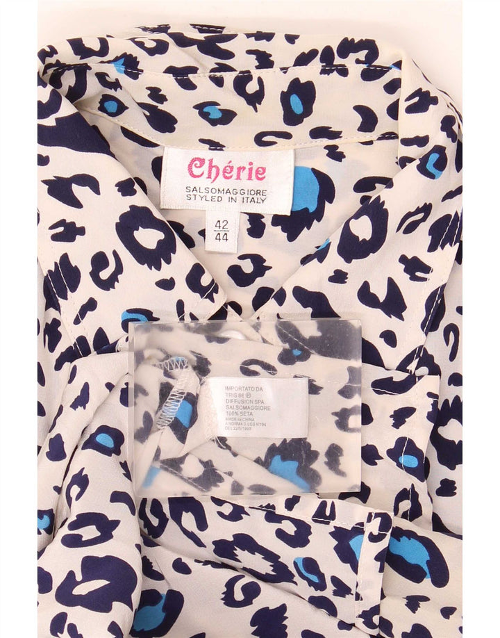 cherie Blusa Camisera Mujer IT 42/44 Medium Estampado Animal Multicolor