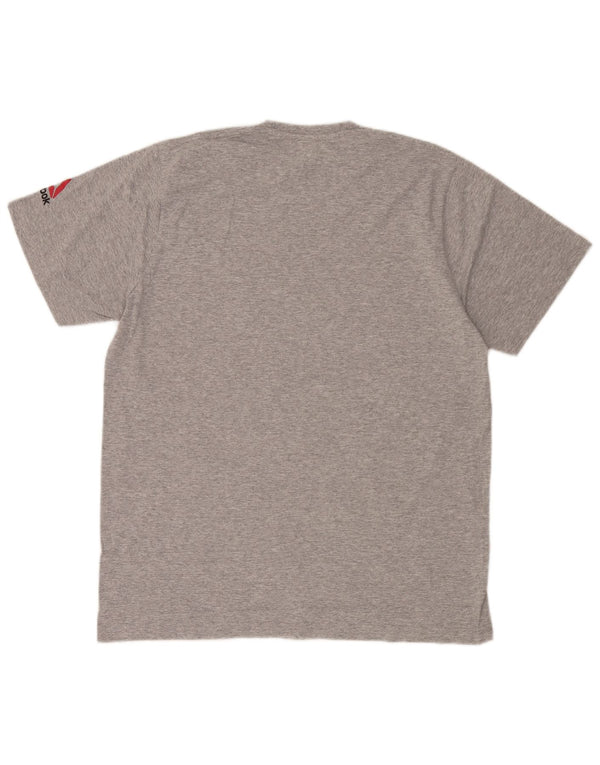 Reebok Camiseta gráfica Irlanda para hombre Top XL Gris Algodón