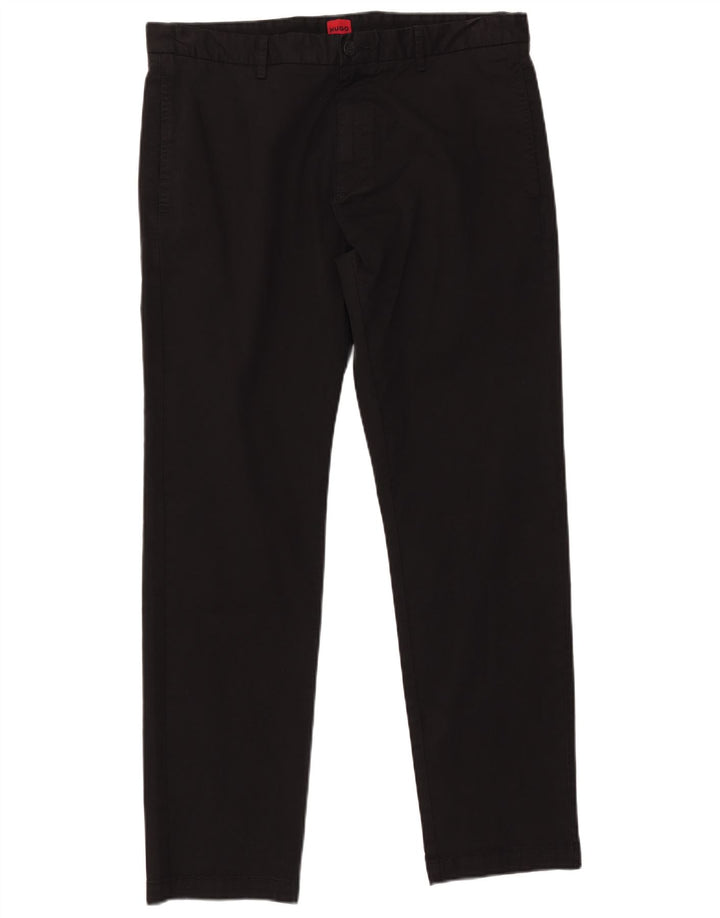 Pantalón chino recto HUGO BOSS para hombre W38 L31 Negro
