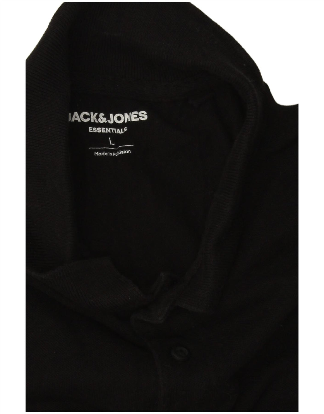 Polo Jack & Jones para hombre de algodón negro grande