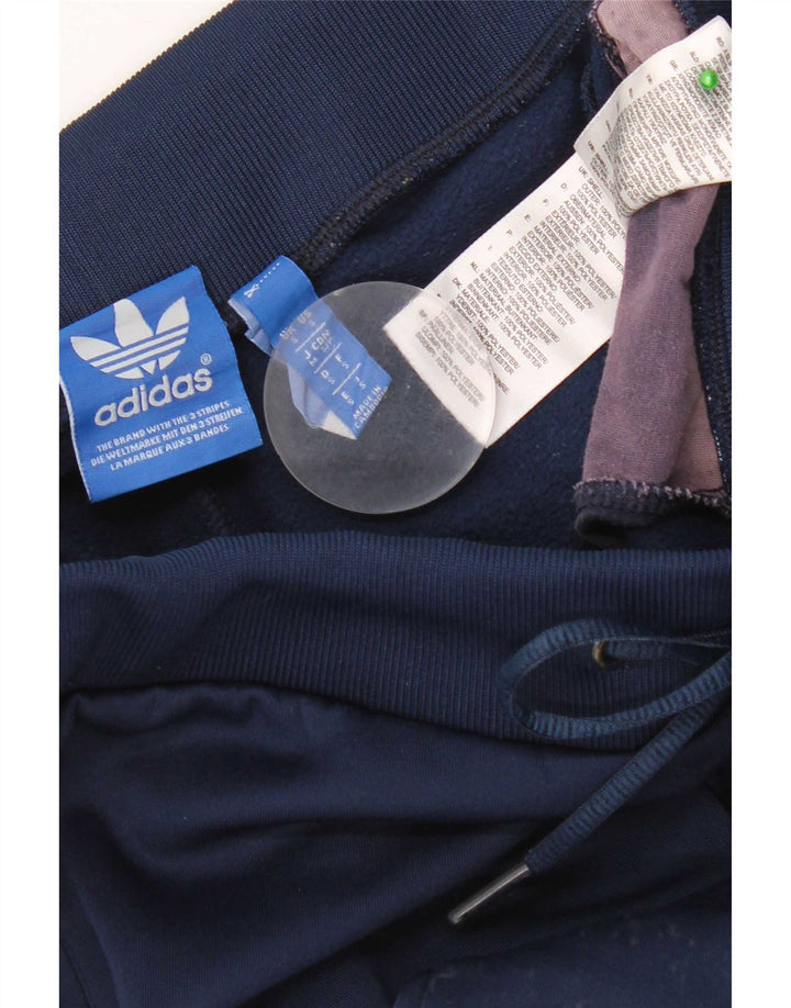 Adidas Pantalones de chándal para mujer UK 10 Small Azul marino Poliéster