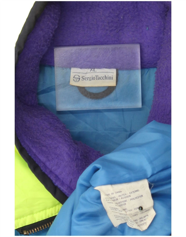 Sergio Tacchini Chaqueta de esquí para hombre ES 42 XL Azul marino Colorblock Poliéster