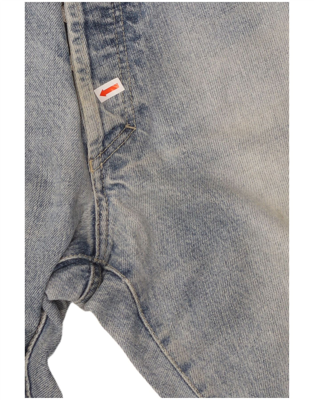 VERSACE Vaqueros rectos desgastados para hombre W34 L33 Algodón azul