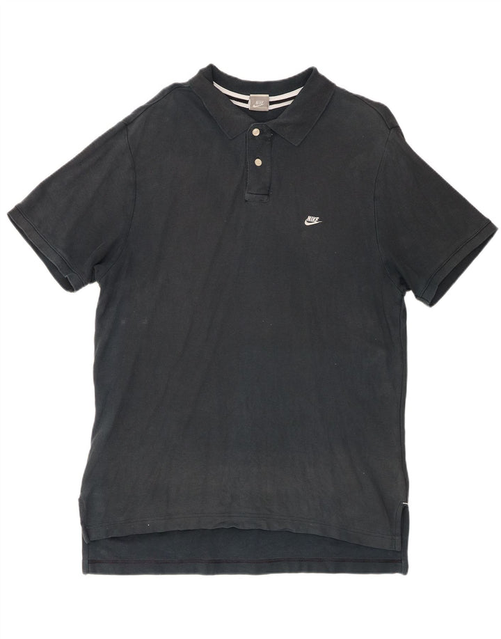 Nike Polo para hombre grande azul marino algodón