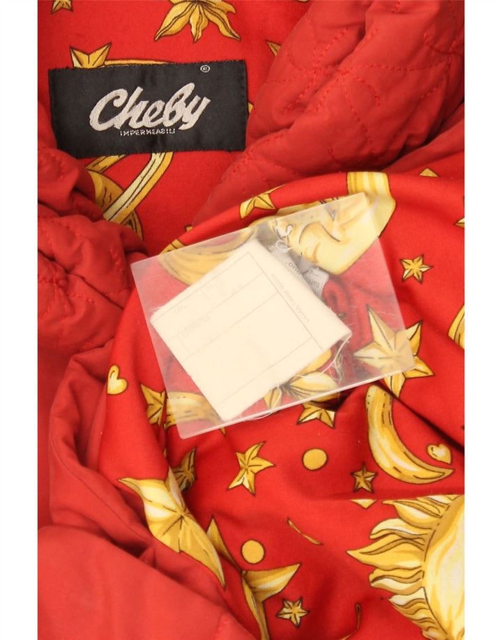 Abrigo acolchado vintage para mujer EU 44 XL Rojo