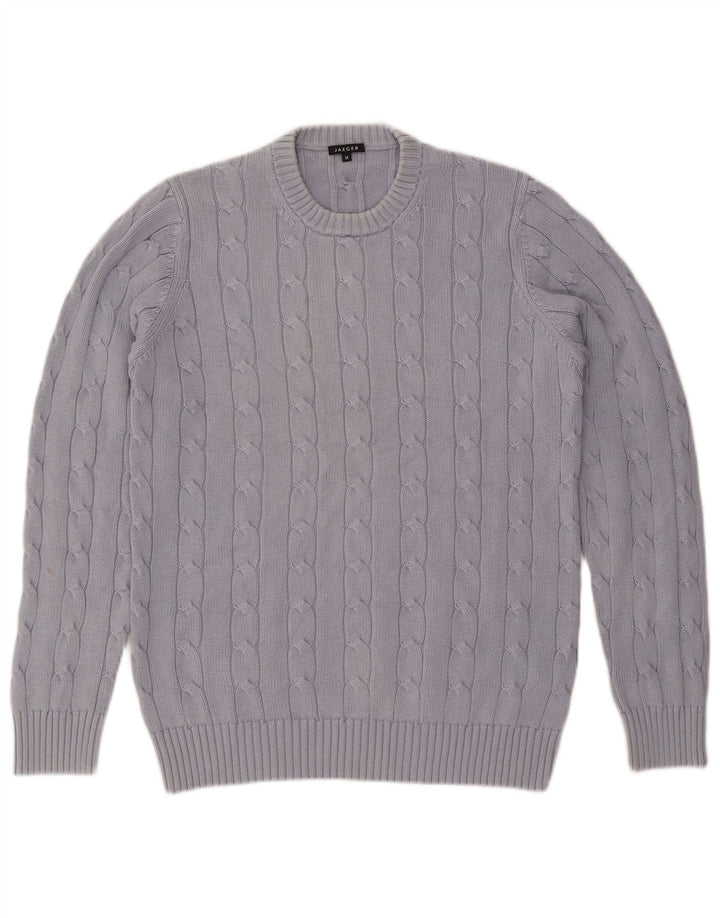 Jaeger Jersey De Cuello Redondo Para Hombre De Algodón Gris Medio