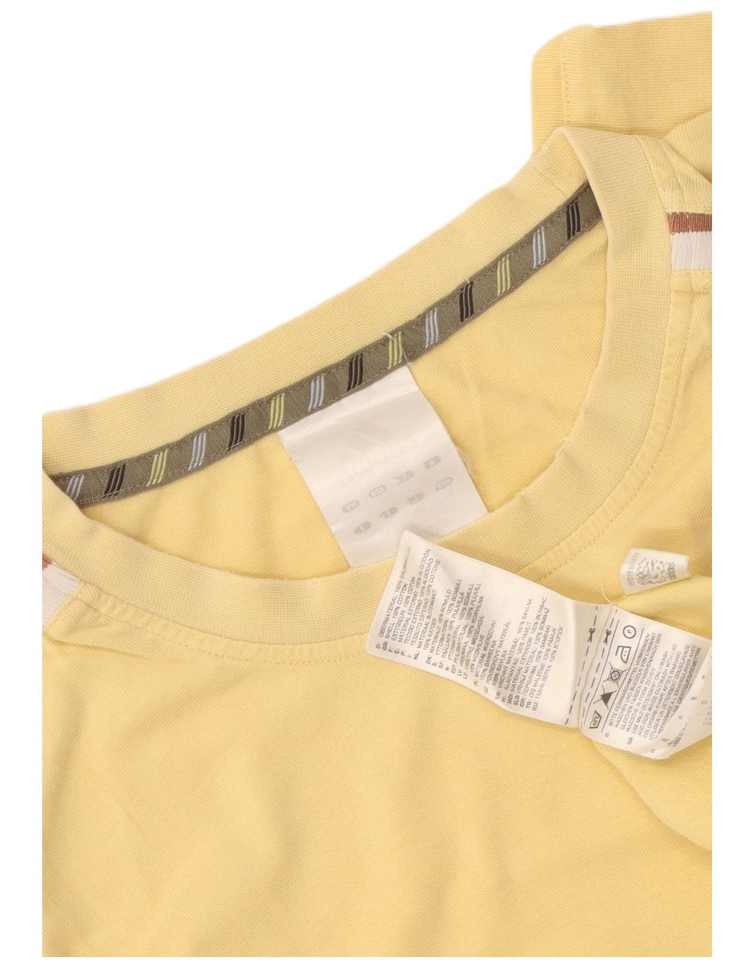 Adidas - Camiseta para hombre, talla grande, algodón amarillo