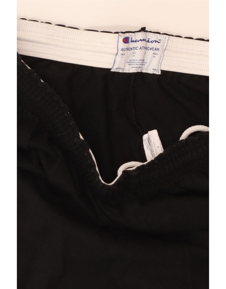 CHAMPION Pantalones cortos deportivos para hombre de algodón negro grande