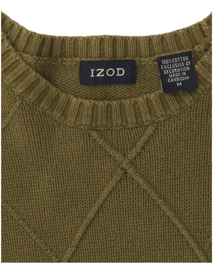 IZOD Jersey con Cuello Barco para Hombre Algodón Caqui Medio