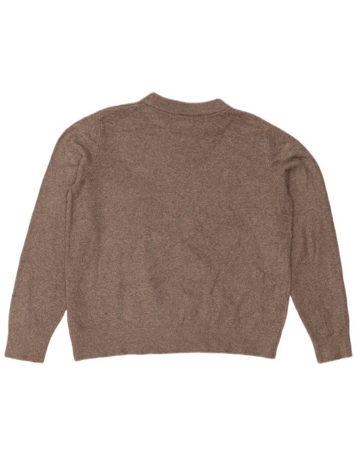 Marks & Spencer Jersey de cuello redondo para mujer UK 44 Poliéster gris medio