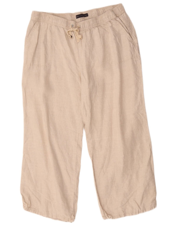Pantalones cortos de pierna ancha para mujer Marks & Spencer W40 L26 Beige
