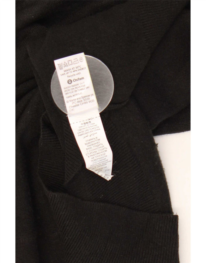 Marks & Spencer Suéter con Cuello en V Blue Harbor para Hombre Pequeño Acrílico Negro