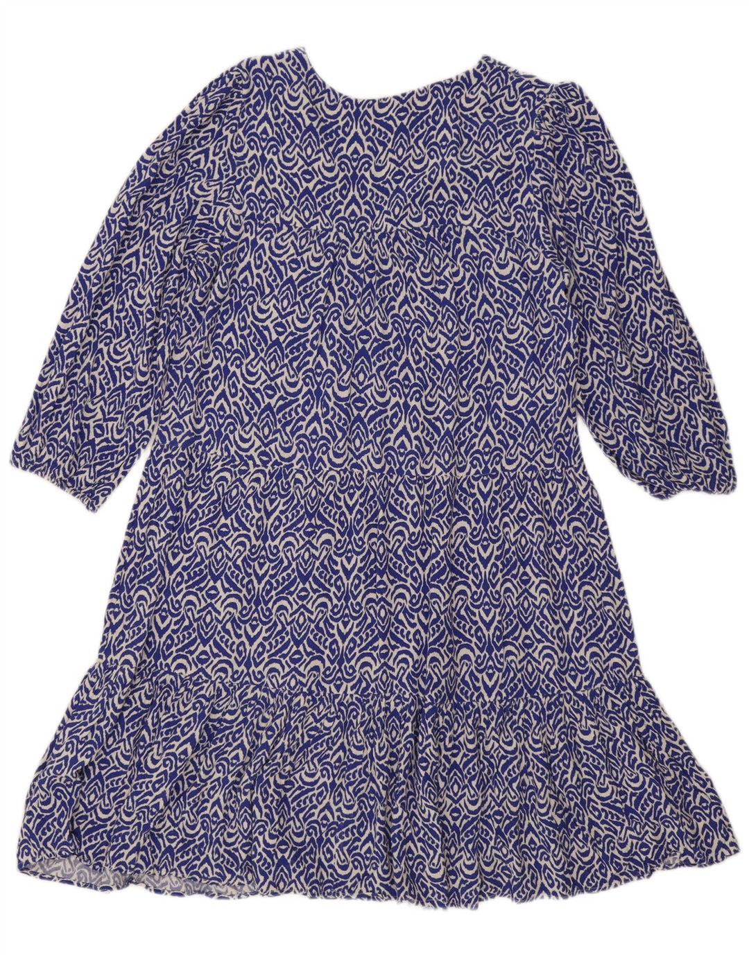 Phase Eight Vestido acampanado con patrón abstracto para mujer UK 40 Azul medio