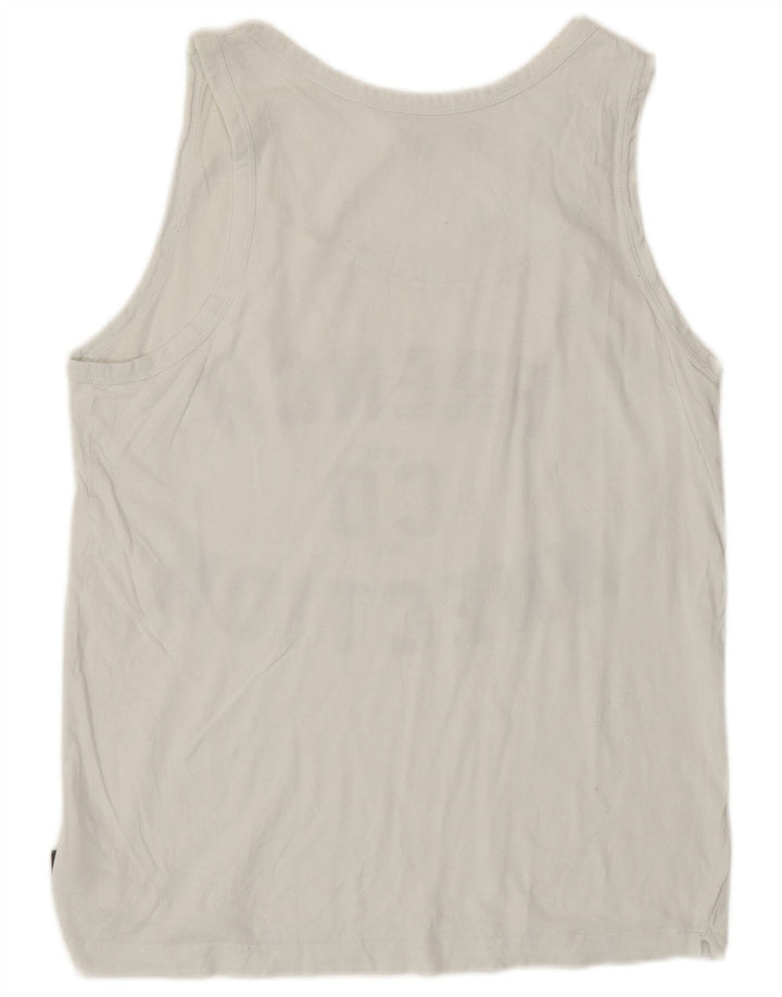 Top Sin Mangas Con Estampado De French Connection Hombre Blanco Mediano