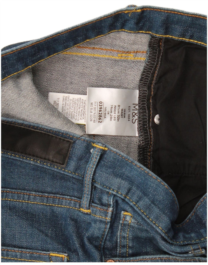 Marks & Spencer Jeans rectos autógrafos para hombre W32 L29 Algodón azul