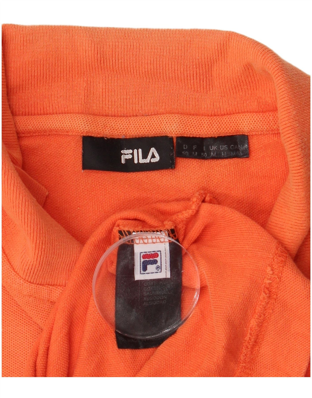 Polo Fila Hombre Algodón Naranja Medio