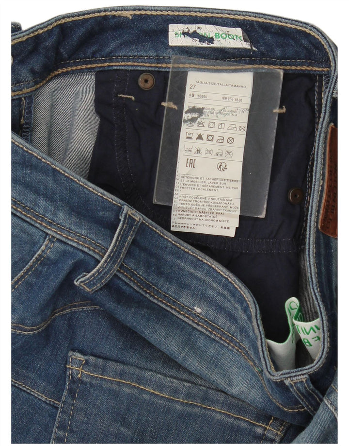Vaqueros Bootcut Mujer Benetton W27 L28 Algodón Azul