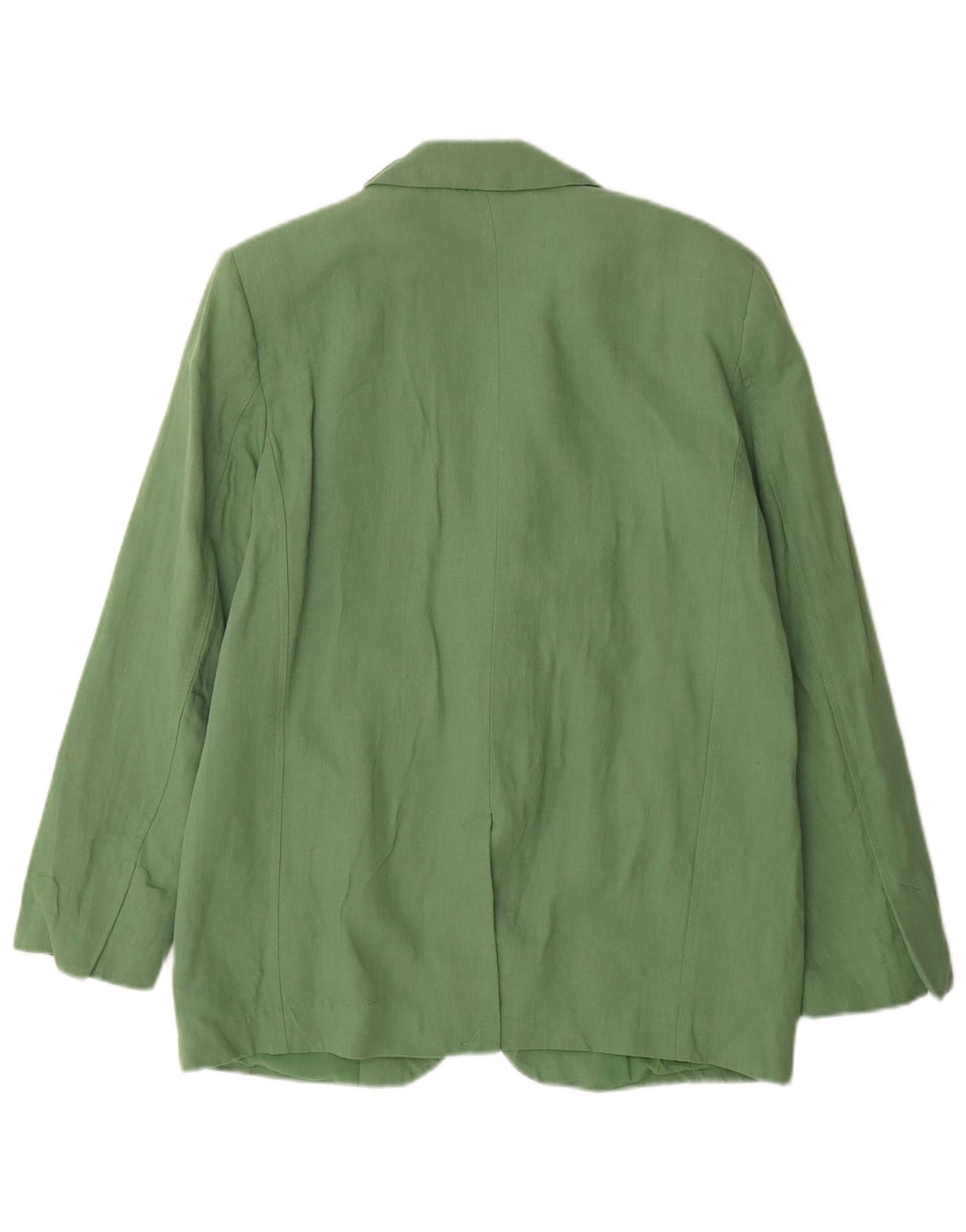 Zara Mujer Chaqueta Blazer Extragrande De 2 Botones Reino Unido 10 Pequeño Lino Verde