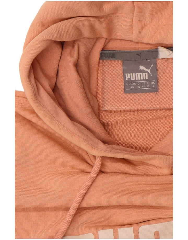 PUMA Sudadera con capucha gráfica para mujer Reino Unido 14 Grande Rosa