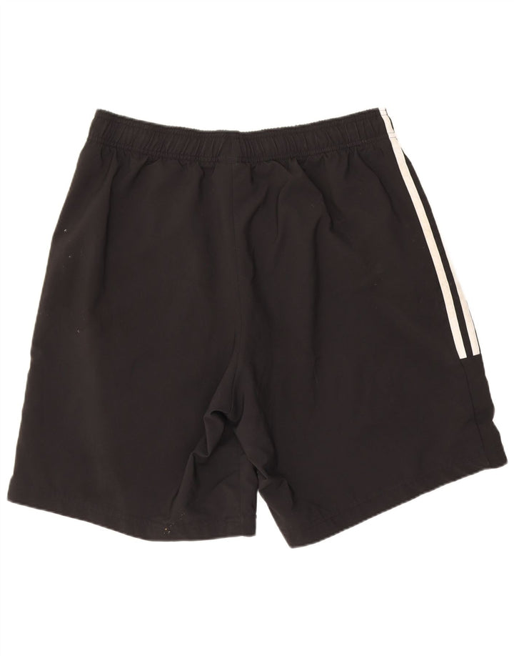 Adidas - Pantalones cortos deportivos para hombre, talla grande, poliéster negro