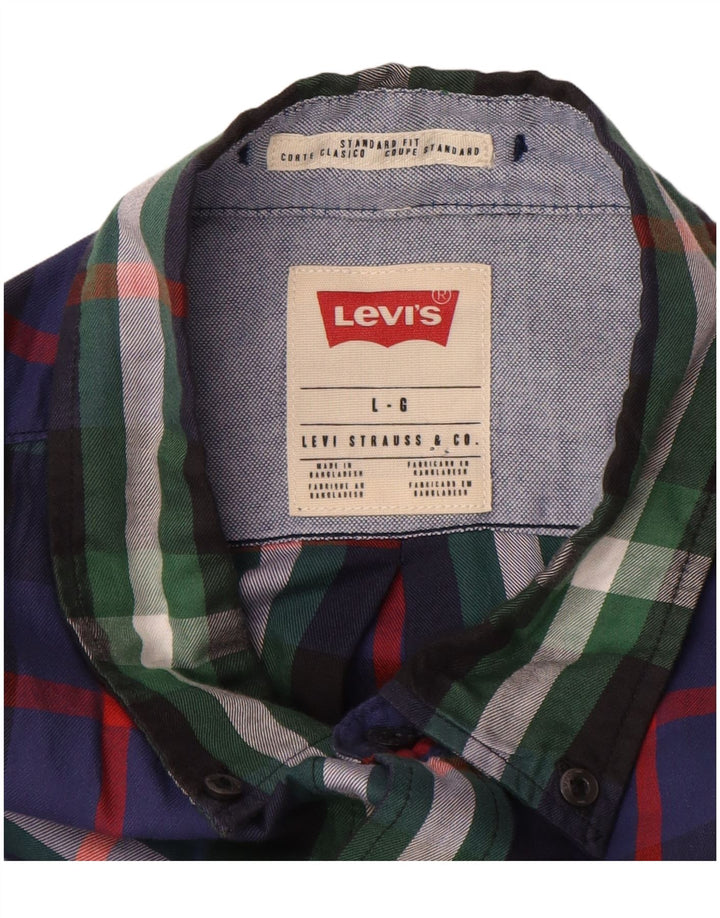 LEVI'S Camisa de franela de ajuste estándar para hombre Algodón a cuadros multicolor grande