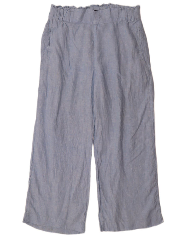 Marks & Spencer Pantalones casuales de pierna ancha para mujer UK 40 Large W32 L29 Azul