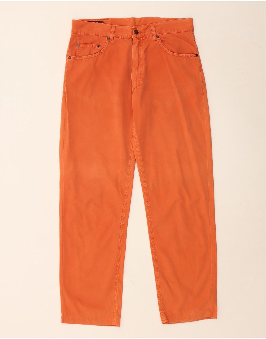 MARLBORO CLASSICS Pantalones casuales rectos para hombre W32 L28 Algodón naranja