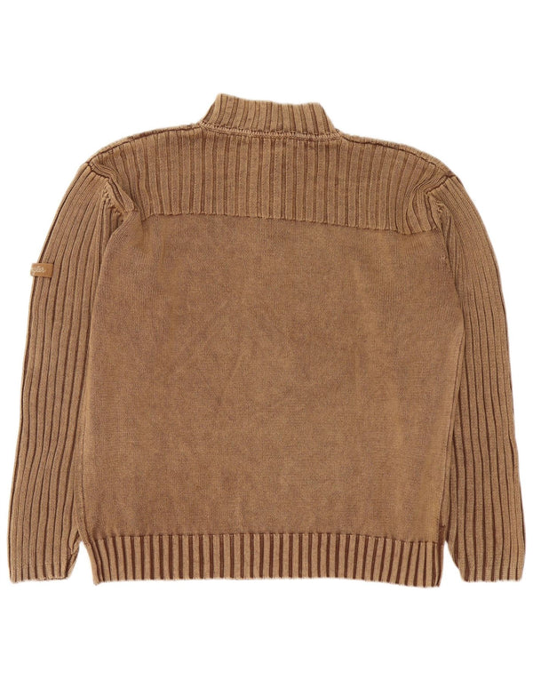 Wrangler Jersey De Cuello Con Cremallera Para Hombre XL Algodón Marrón