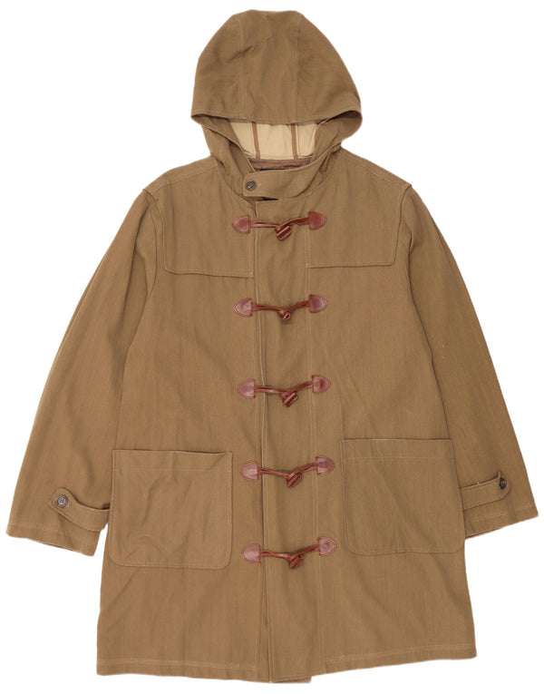 Les Copains Trenca Con Capucha Para Hombre IT 50 Large Lana Marrón