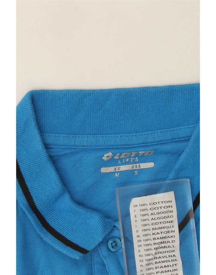 Polo Lotto Hombre Algodón Azul Medio
