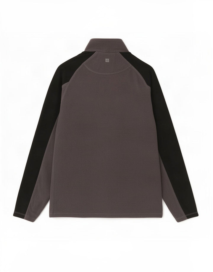Jersey de forro polar con cremallera y cuello para hombre de Mountain Warehouse en bloques de color gris medio