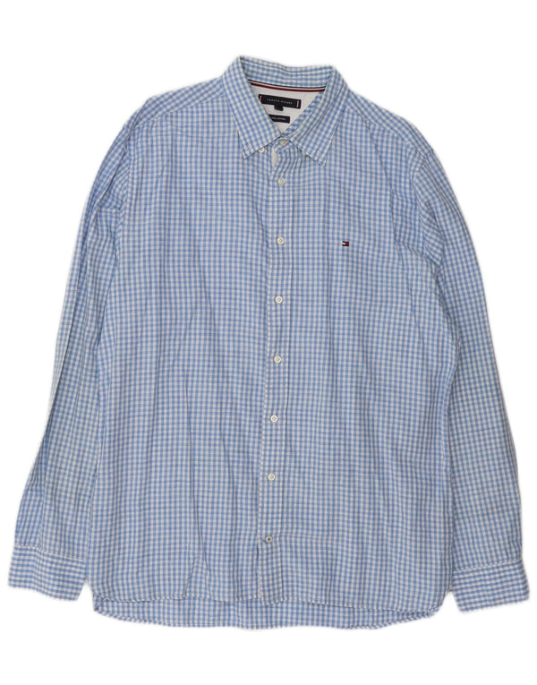 Camisa Tommy Hilfiger Hombre XL Lino Vichy Azul