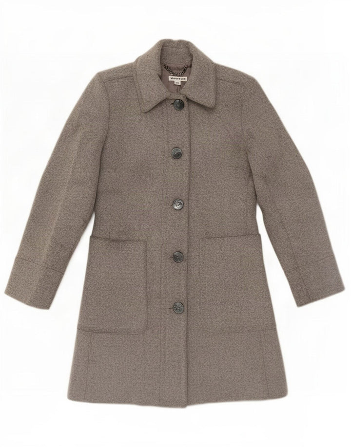 Abrigo para mujer Whistles UK 10 Small Grey Wool