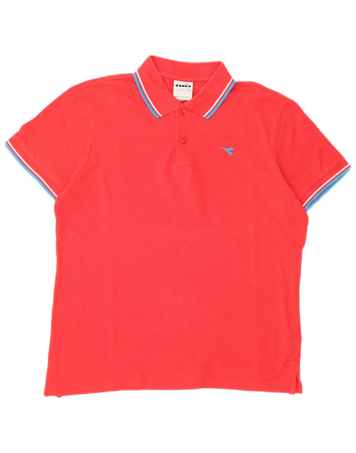 Polo Diadora Hombre Algodón Rojo Medio