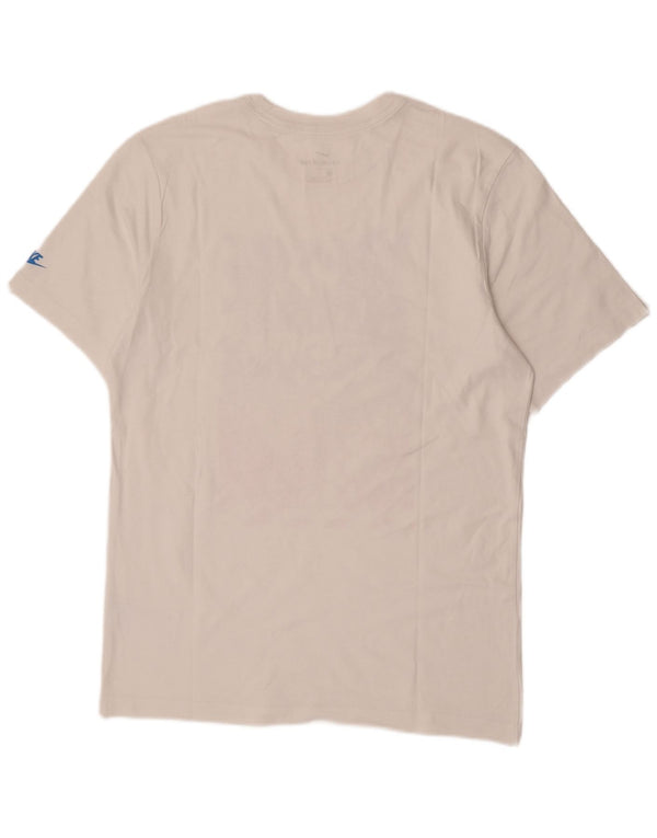 Nike Camiseta con gráfico Swoosh para hombre, parte superior de algodón blanco mediano