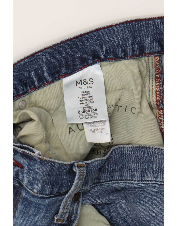 Marks & Spencer Vaqueros rectos para hombre W40 L29 Algodón azul